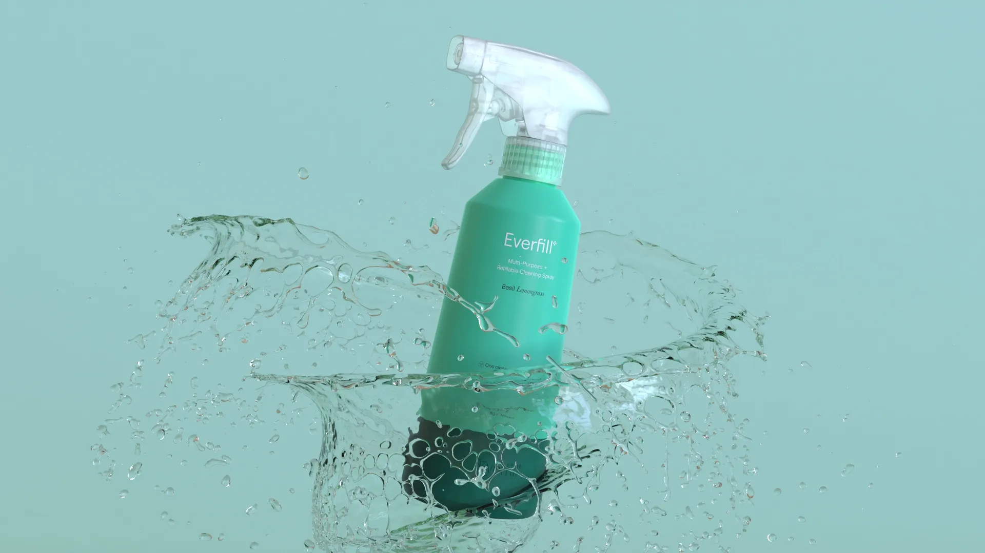 Everfill — spray multiusos recargable, diseño de producto y empaque
